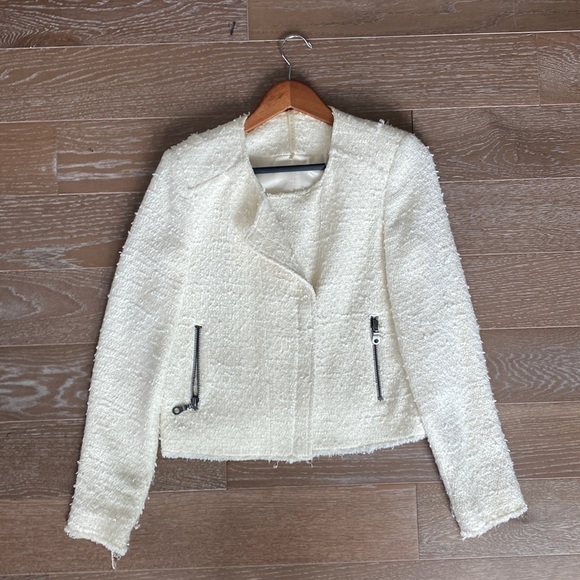 Truth & Pride Cotton Blend Designer Tweed Jacket | Cream | M - Picture 1 of 6